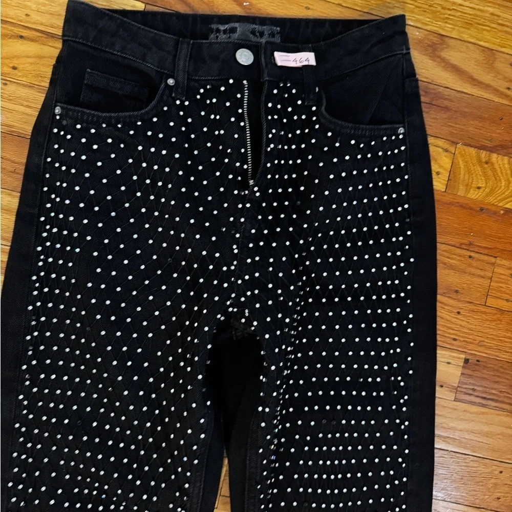 Stylish Black Studded Pants - Picture 2 of 5